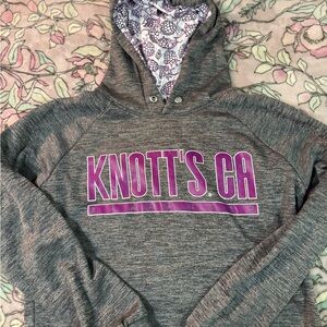 Gray and Purple Women's Hoodie